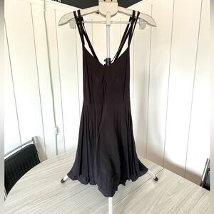 Kimchi Black Swing Dress with Double Strapped Back